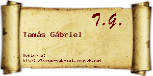 Tamás Gábriel névjegykártya